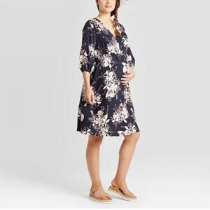Isabel Floral Print Fit & Flare Maternity Dress